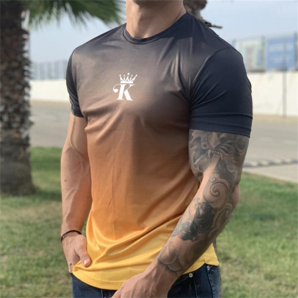 Summer 3D Printed Short Sleeved Sportswear King K/Spade A Pattern Men's T-shirt