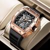 UTHAI BK131 Sportliche Herrenuhr Mode Tonneau-förmige Quarzuhr Wasserdicht Kalender Nachtlicht Uhren für Herren
