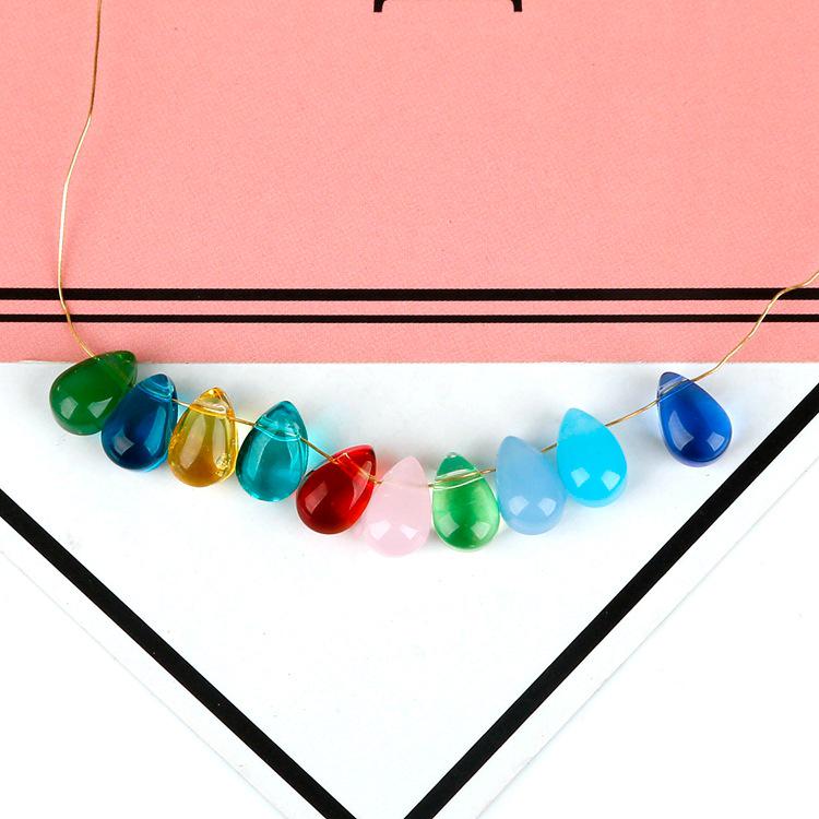 Szklana Zawieszka Kropelka Płatka Zestaw do DIY Kolczyków