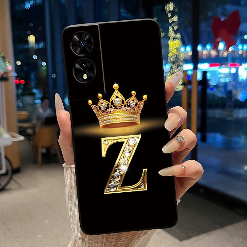 Beautiful Couple Phone Case For TCL 505 T509K T509A Bumper Black Silicone Shockproof Soft Casing Letter Crown Pattern Cover