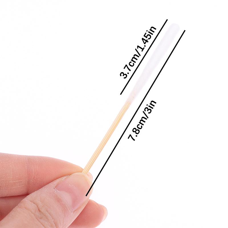 30Pcs Bag Bamboo Cotton Stick Swabs Buds With Long Cotton Head For Eyebrow Lips Eyeline Permanent Tattoo Makeup Cosmetics