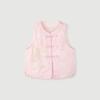 Minibala Girls' Sweet New Chinese Style Embroidered Padded Vest