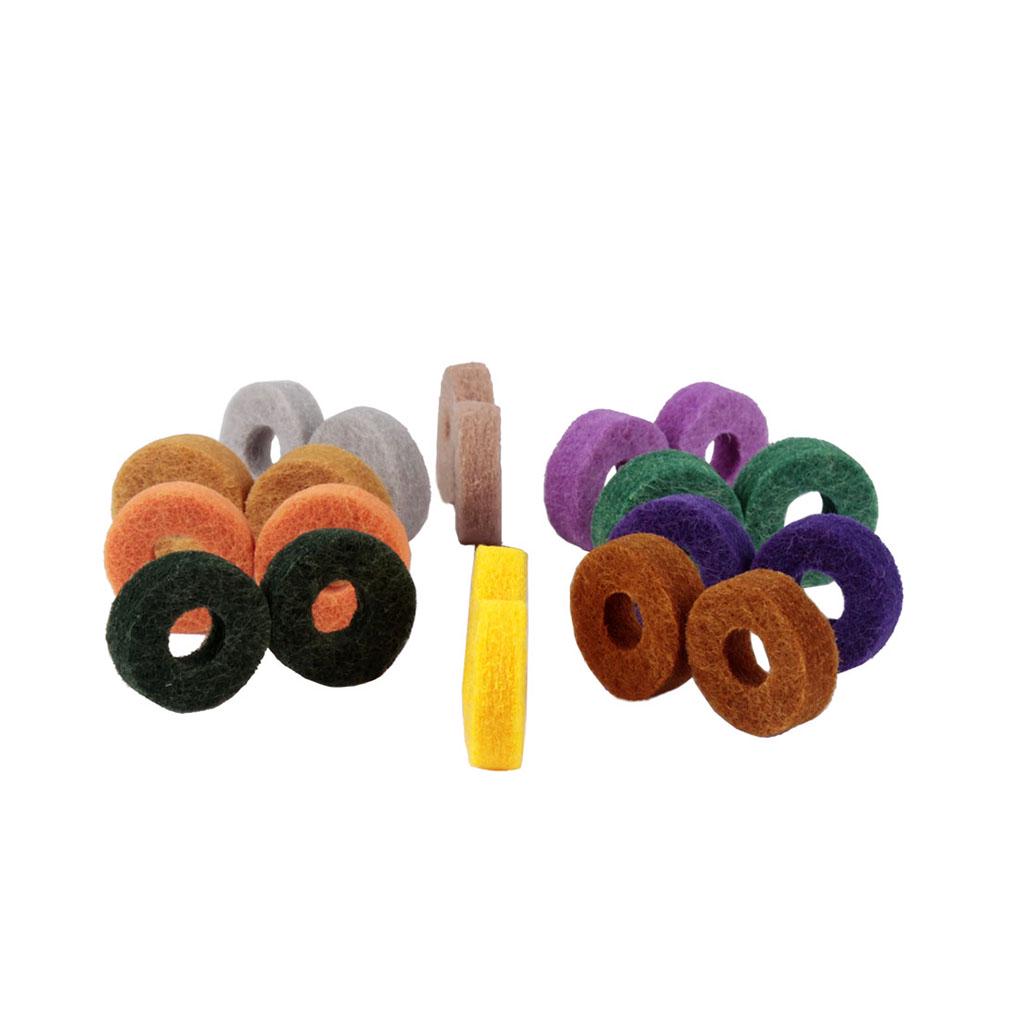 Buy 20Pcs/set Drums Felt Pads Felt Washer Mat Replacement Percussion