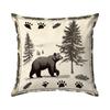Rural Style Wildlife Cushion Pillowcase Printed Polyester 45x45cm Throw Pillow Cover Decorative Sofa Cushion Pillowslip Decor