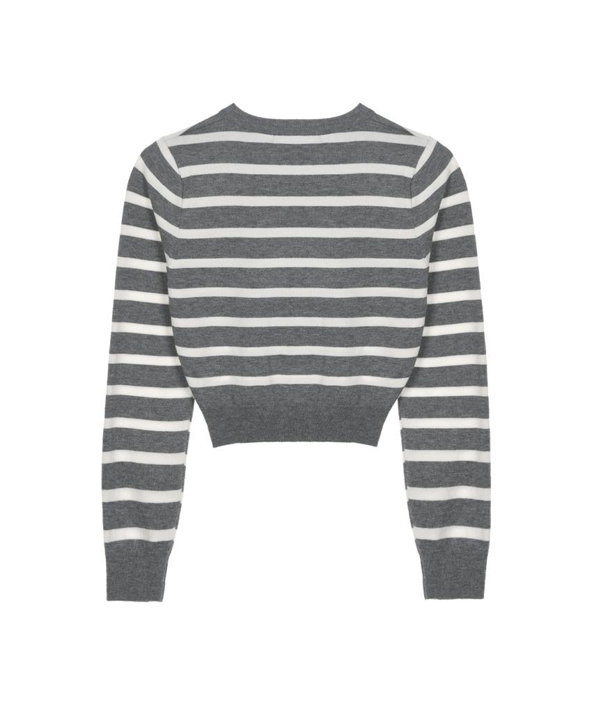 Nigaennikol Mini Butterfly Signature Stripe Knit_Gray