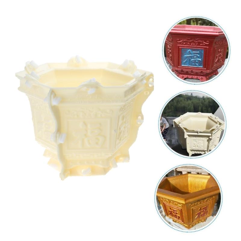 Plastik Sechseckige Pflanzgefäßformen Zement Ton Formen Runde Schüssel Form Hausdekorationen für Zuhause Beton Blumentöpfe Formen