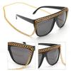 Stylish Gold Chain Eyeglasses Novelty Cosplay Party Sunglasses For Women Men Music Festival Halloween Parties Cosplay