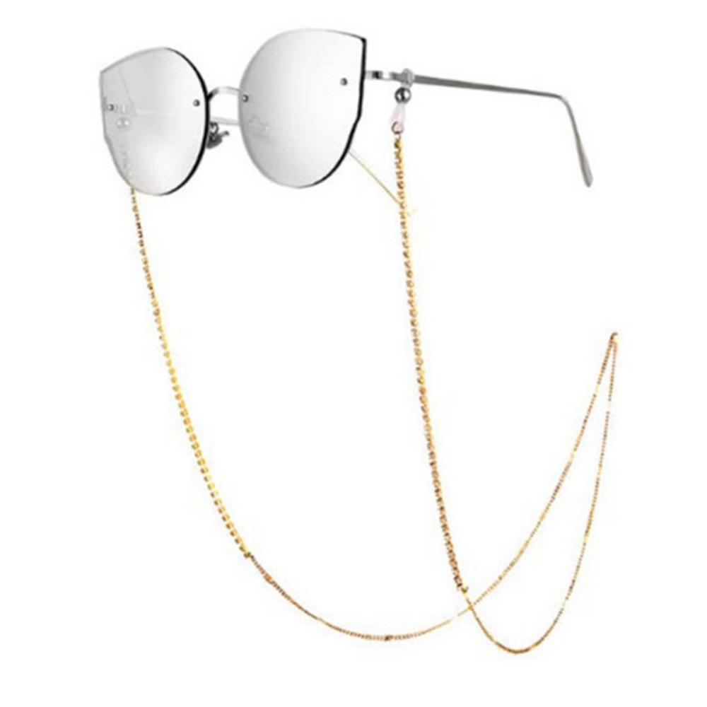 Krystallkjede Solbriller Kjedestropper Snorer metall Kjedeskjøtestil Kjedebriller Hengende tauholder Snorrebånd