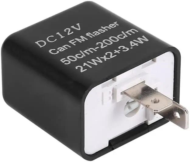 2 Pin LED Flasher Relay 12V Adjustable Frequency of Turn Signals Blinker Indicator Relays For Motorcycle Motorbike Accessories