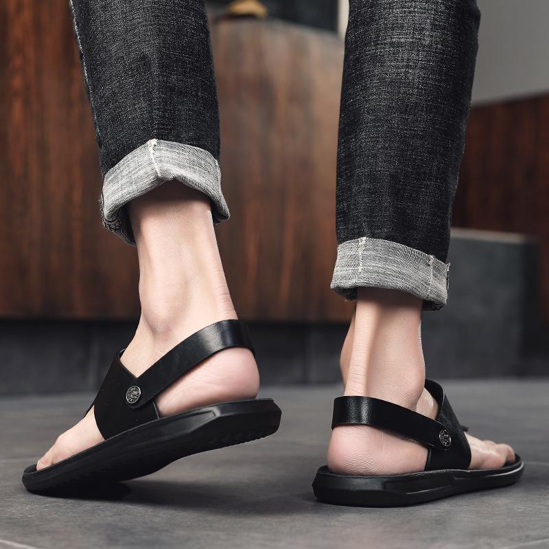 Summer Slippers Men Flip-Flops for Men Beach Slippers Brown Sandals Comfortable Shoes Non-Slip Bathroom Shoes Men Shoes