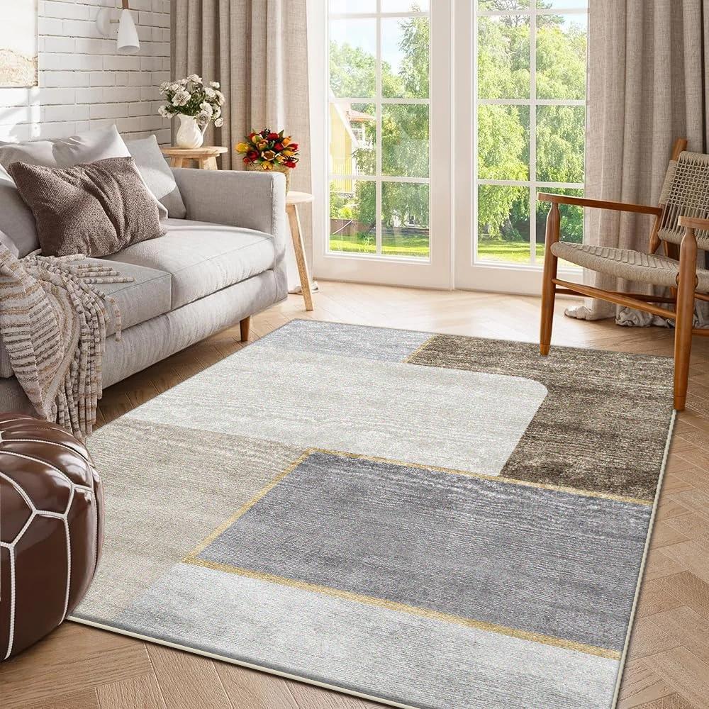 Modern Minimalism Carpet for Living Room Abstract Decoration Large Carpets Green Non-slip Bedroom Rug Washable Coffee Tables Mat