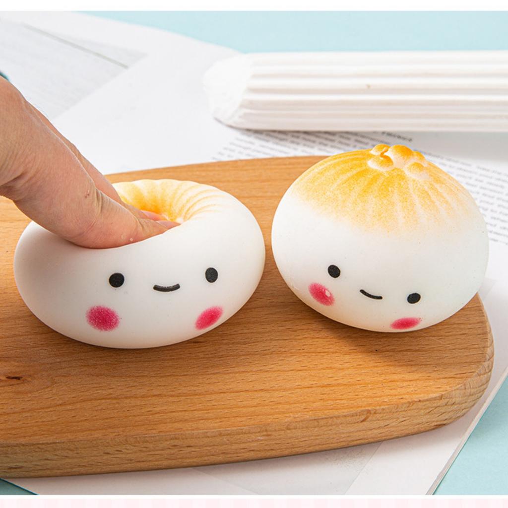 Squishy Dumpling Stress Ball For Kids Adults Squeeze Dough Ball Stress Relief Toy Stretchy Fidget Sensory Toys For Adhd
