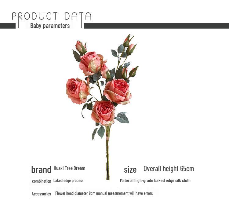 Liu Yifei Inspired Dried Flower Oil Painting - Artificial Rose Bouquet for Living Room or Dining Table Decor