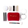 Women's Cosmetic Bag Zipper Velvet Letter Embroidery Solid Make Up Pouch for Cosmetics Toiletry Case Female Make Up Bags