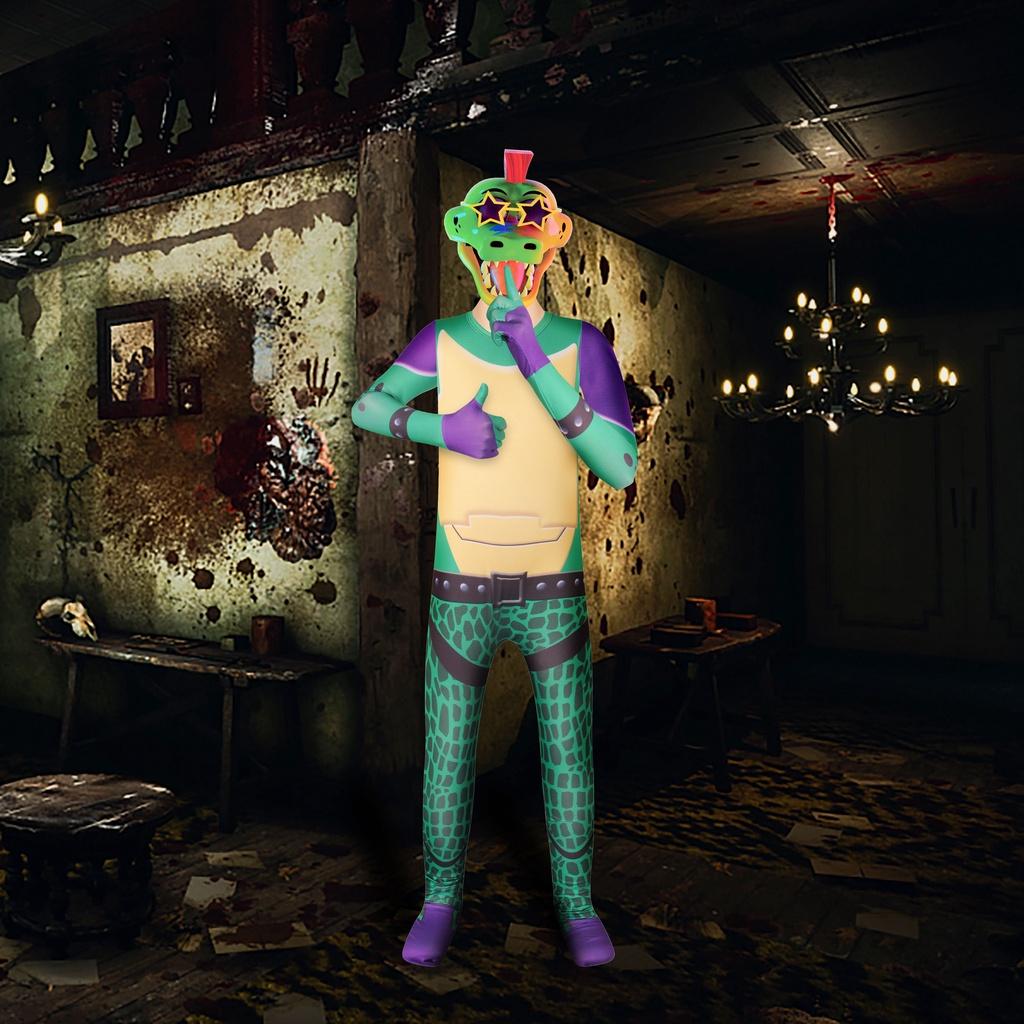 Sundrop Fnaf Clown Cosplay Clothing Boys Girls Bodysuit Mask Party Jumpsuit