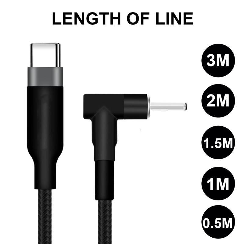 USB C To DC4.0x1.35mm Connection Cable 100W Power Cord Highly Quality Braided Wire for Notebook Charging Adapter
