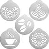 5-piece Set of Creative Kitchen Utensils, Coffee Drawing Pieces, Coffee Shop DIY Mold, Portable Stainless Steel Coffee Drawing Tools