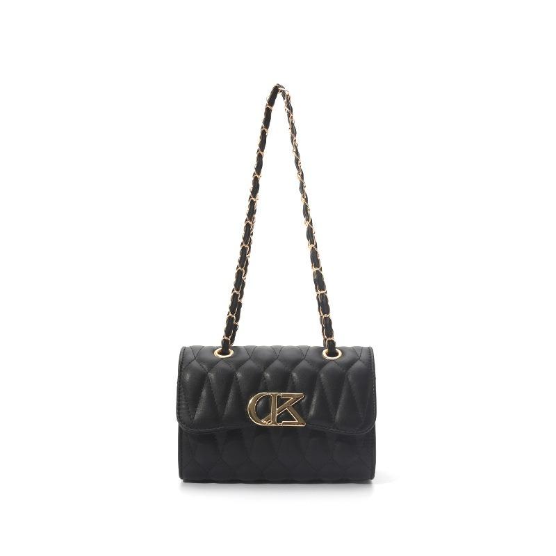 New Niche Textured Women's Bag Versatile Shoulder Messenger Chain Bag Simple Embroidered Diamond Bag