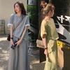 Women's Comfortable Short Sleeve Top And Long Skirt Matching Set