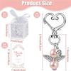 KX4B 24pcs Keychains with Candy Boxes Thank You Tags Baby Shower Guest Return Wedding
