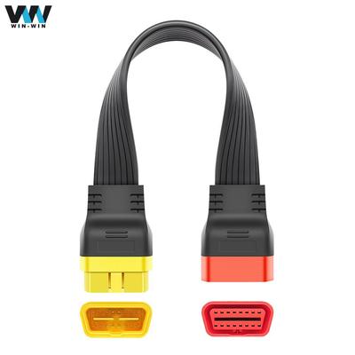16 Pin Male To 16Pin Female OBD OBDII Extension Cable Wotk OBDII Gasoline Diesel Diagnostic Tool OBD2 Flat 36cm 24awg Connector