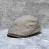 25 British Retro Forward Hats Men'S And Women'S Hats Wool Herringbone Duck Tongue Beret Hipster Painter Hats