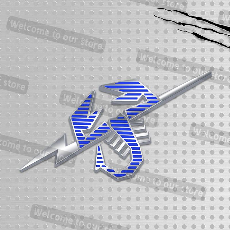 3D Metal Car Styling Scorpion Grille Emblem Decals Rear Trunk Body Badge For Abarth 500 Punto Bravo Tipo Panda Doblo 1100 124