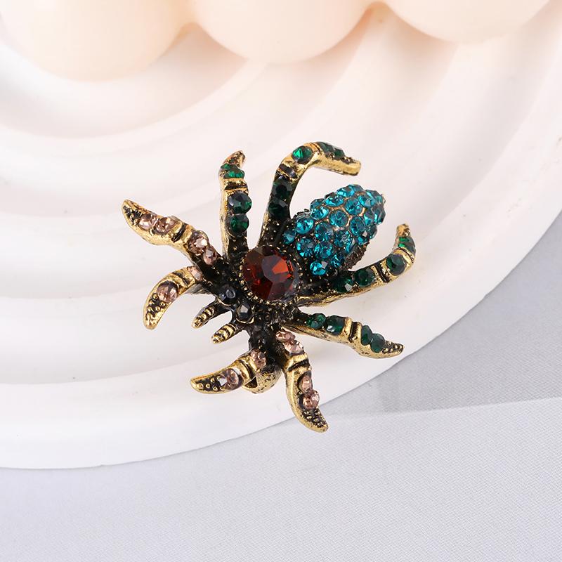 Broszka Pająk Vintage Przesadzony Owad Broszka Pin Osobowość Akcesorium