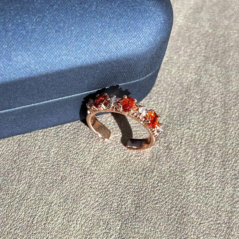 2026 Devil s Heart Niche Light Luxury Retro Love Fan Geometric Opening Ring Women s Ins Cold Wind Temperament Ring Resizable