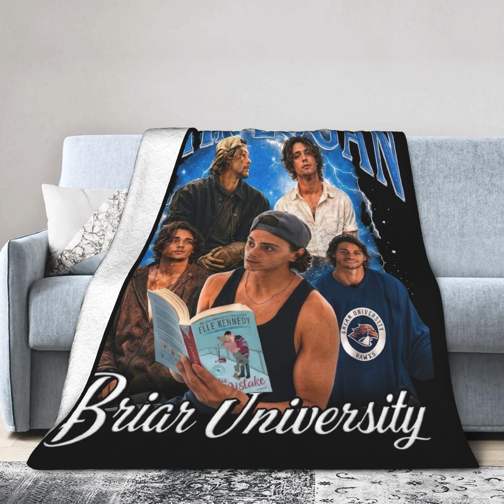 John Logan Briar University Coperte Vintage Stampa Fuori Sede Leggero Sottile Coperta da Divano Camera da Letto Peluche Sottile Trapunta
