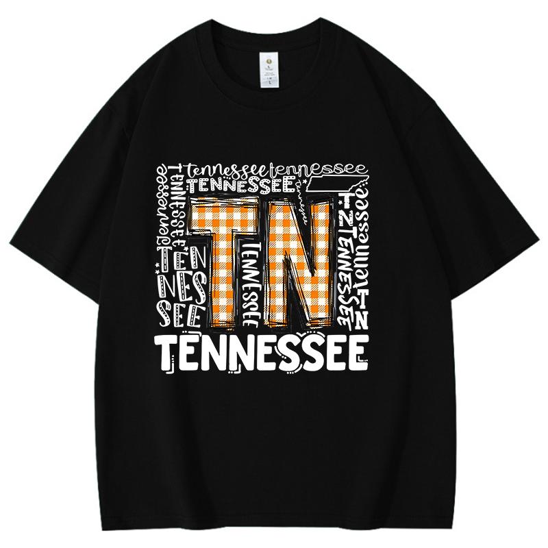 Tennessee Leisure Theme USA T Shirt Unisex Women Casual Personality Round cotton Sleeve Fashion Shirt 10 Colors plus size XXS4XL