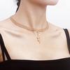 Europe, America, Fashion Double-layer Snake Pendant Necklace Summer Ins Niche High-end Necklace Light Luxury Style