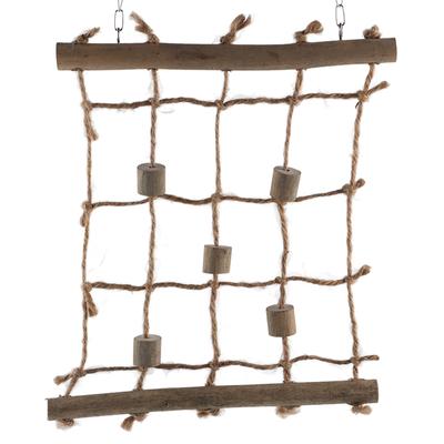 1 Pieza Jaula Pájaro Loro Juguetes Cuerda de Cáñamo Escalera de Trepa Pájaros Natural Interesante Juguete de Costura