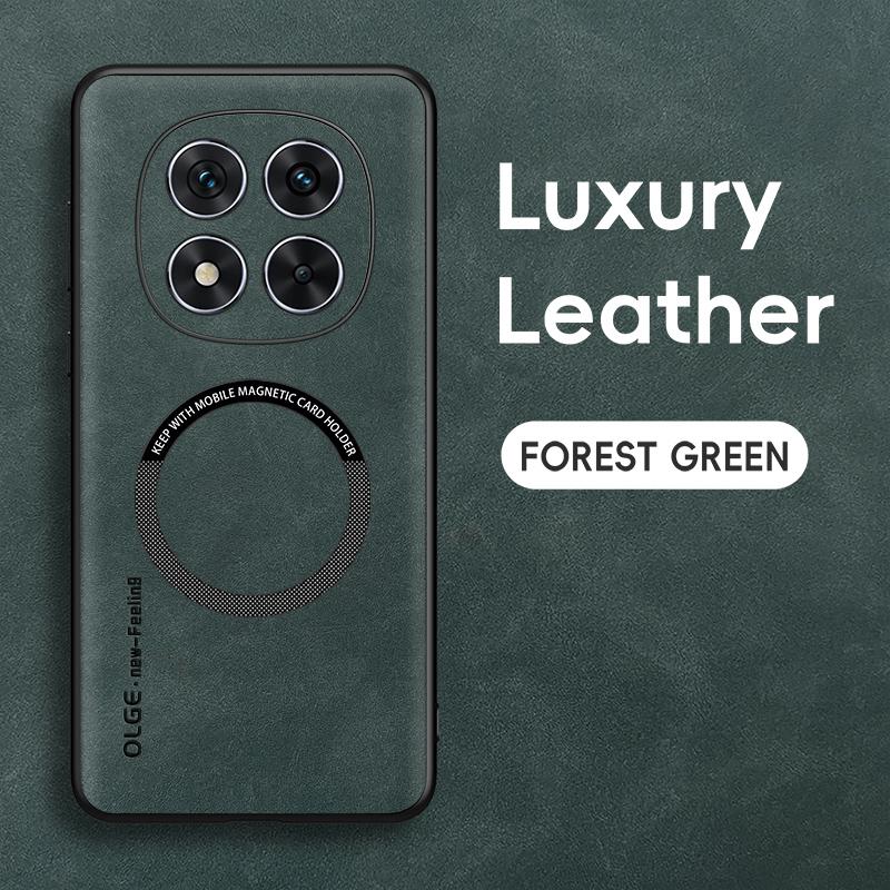 Suede Leather For Magsafe Magnetic Wireless Charge Case For Redmi Note 14 Pro Plus 13 12 Pro 5g Cover