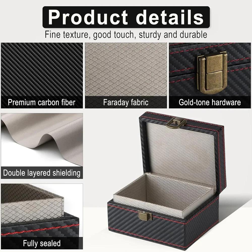 Mobile Phone Car Keyless Signal Blocker Anti-Theft Faraday Box Key Fob Protector Radiation-proof Safety Auto Storage Box