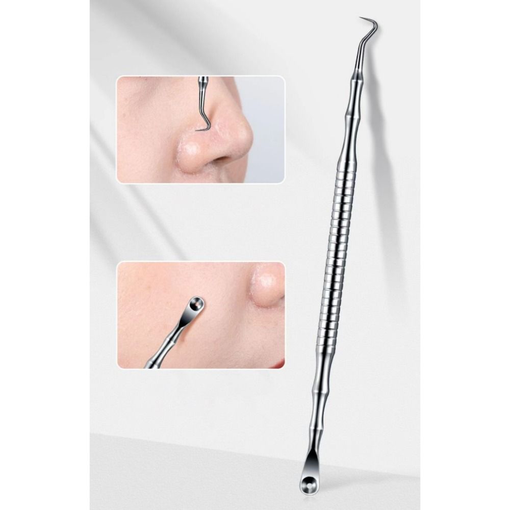 Facial Milia Whitehead Squeeze Extractor Pore Cleaner Needles Acne Blemish Needle Pimples  Removal Tool Blackhead Remover