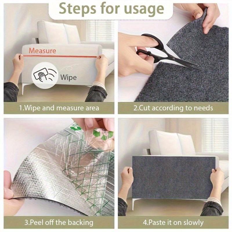 One Piece Of Cut Custom Self-Adhesive Multi-Color Cat Scratching Pad For Cat Climbing Frame Stand, Cat Furniture Protector, Sofa, Steps, Floor, Wall