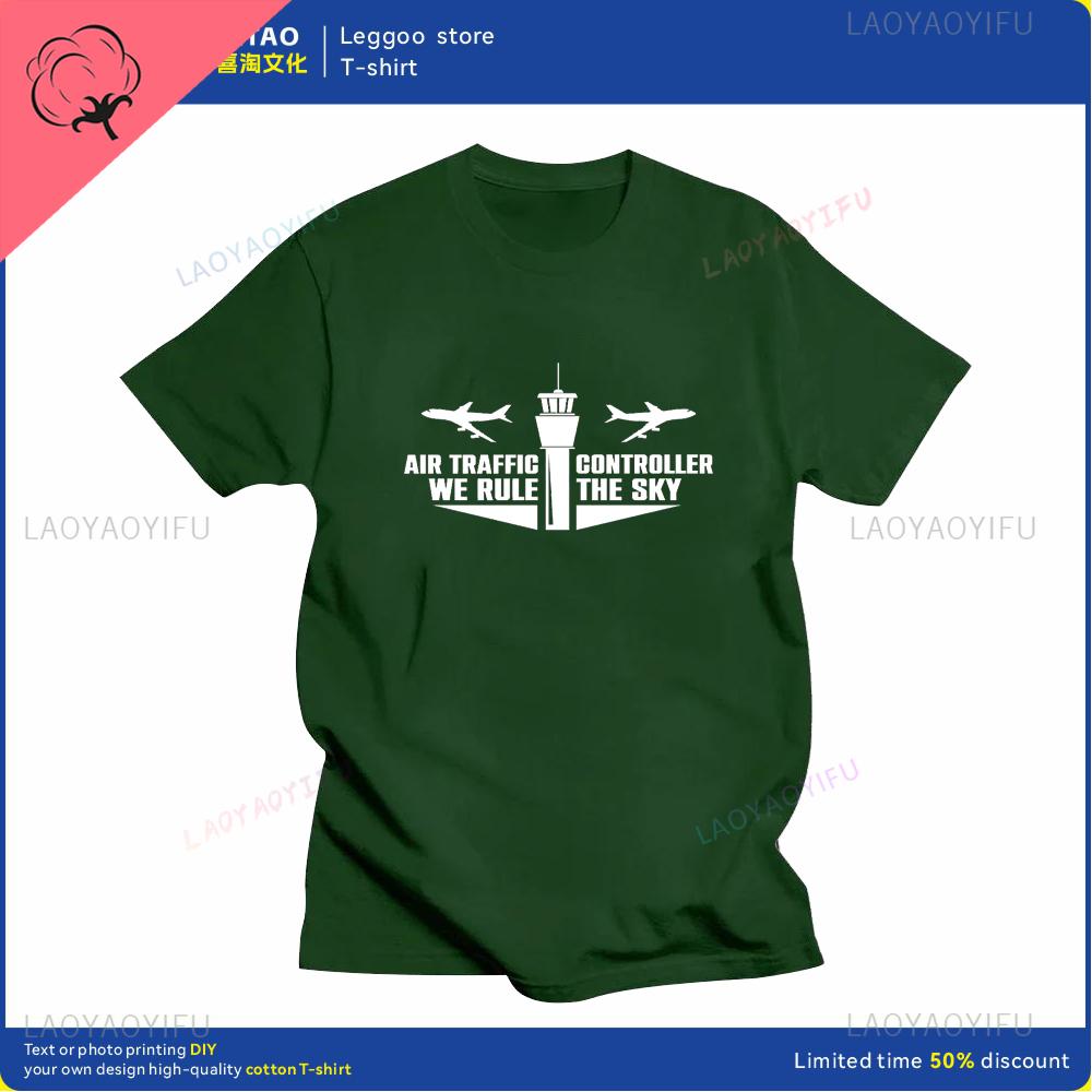 Air Traffic Controller Graphic Printing Fashion Street Wear Casual Trend Summer Men and Women Universal Shortsleeved Tshirt
