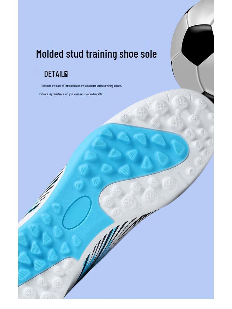 Unisex Kids' Turf Soccer Shoes, TF & Long Studs, Student Training Outdoor Sports Footwear