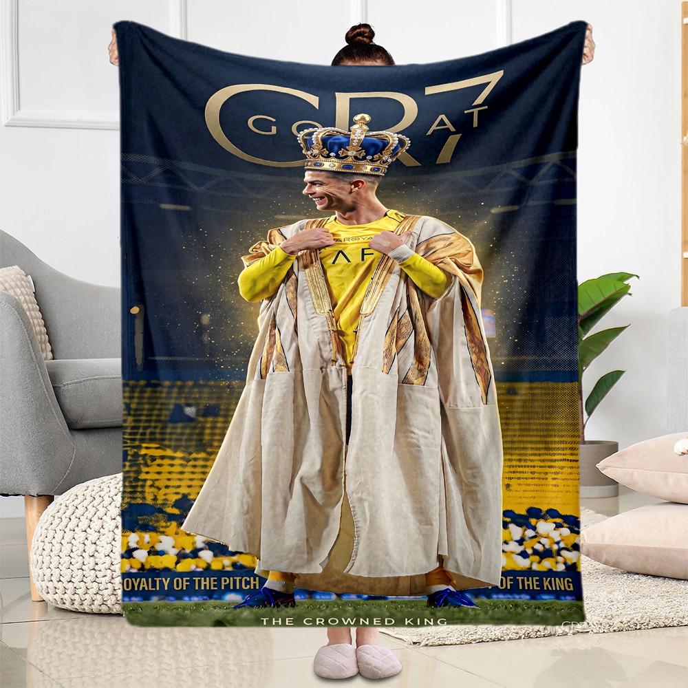 Ronaldo's Power Passion Blanket Soft Warm Cozy Great for Picnics Office Bed Four Seasons Universal Warmthful Decor