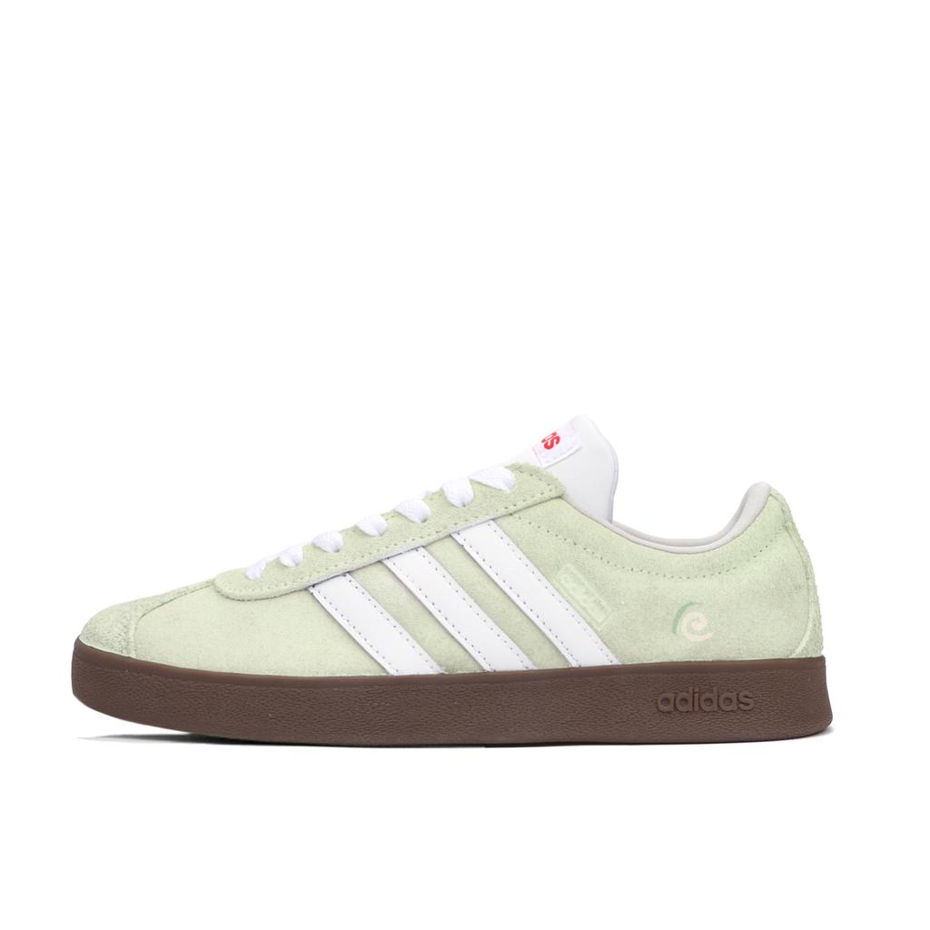 Adidas VL COURT 2.0 Matcha Swiss Roll Abrasion Resistant Lightweight Low top Skateboard Shoes Unisex Green White HQ1802(Team900-)