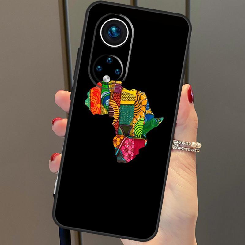Map of Africa African Fabrics Case For Honor X8a X9a X7a X6a X7 X8 X9 X9b X8b Honor 90 70 50 10 Lite Magic 6 5 Pro Cover