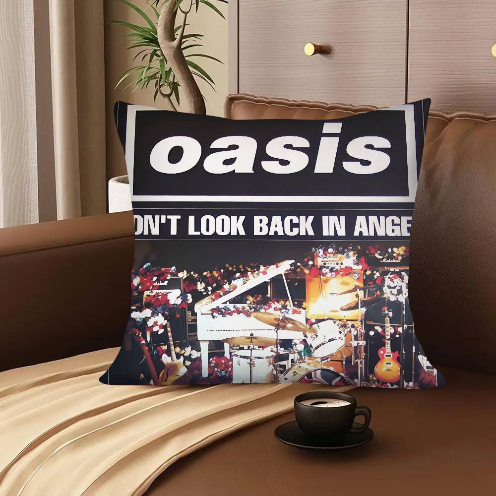 Funda de Almohada Banda Oasis Cuadrada Dormitorio Sofá Comodidad de Ocio Cojín Coche Sala de Estar Decoración del Hogar