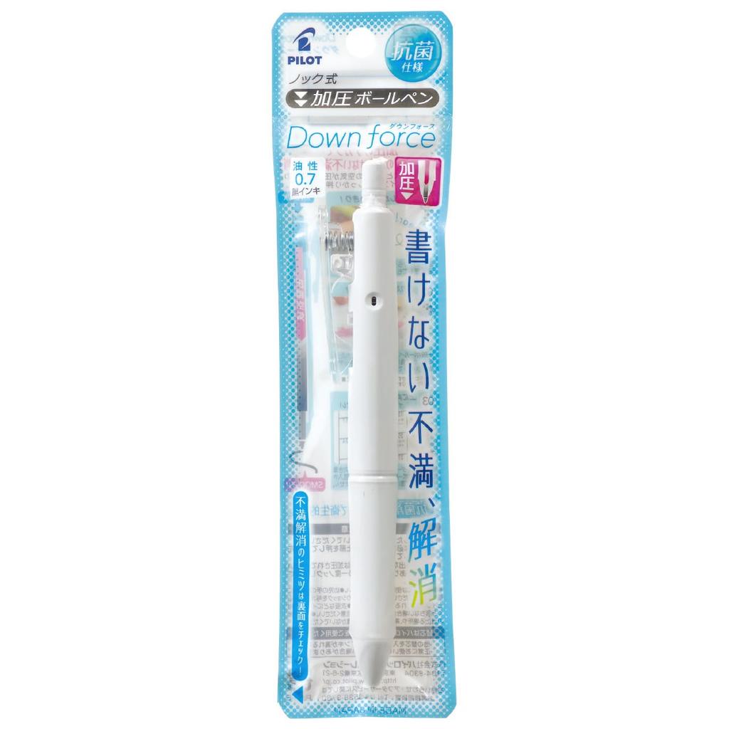 Pilot Downforce R Pressure Ballpoint BDWR40FW 0.7 Pen, White,
