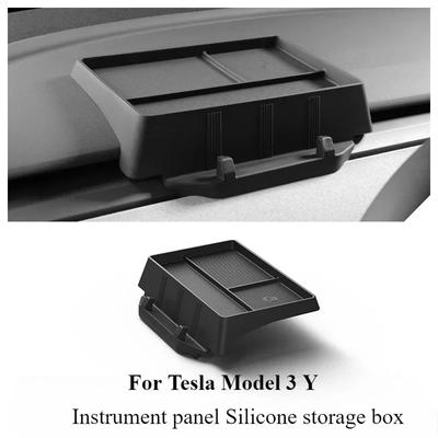 For Tesla Model Y 2024 Car Instrument Panel Storage Box Model 3 2024-2024 Dashboard Organizer Storage Tray Auto Accessories