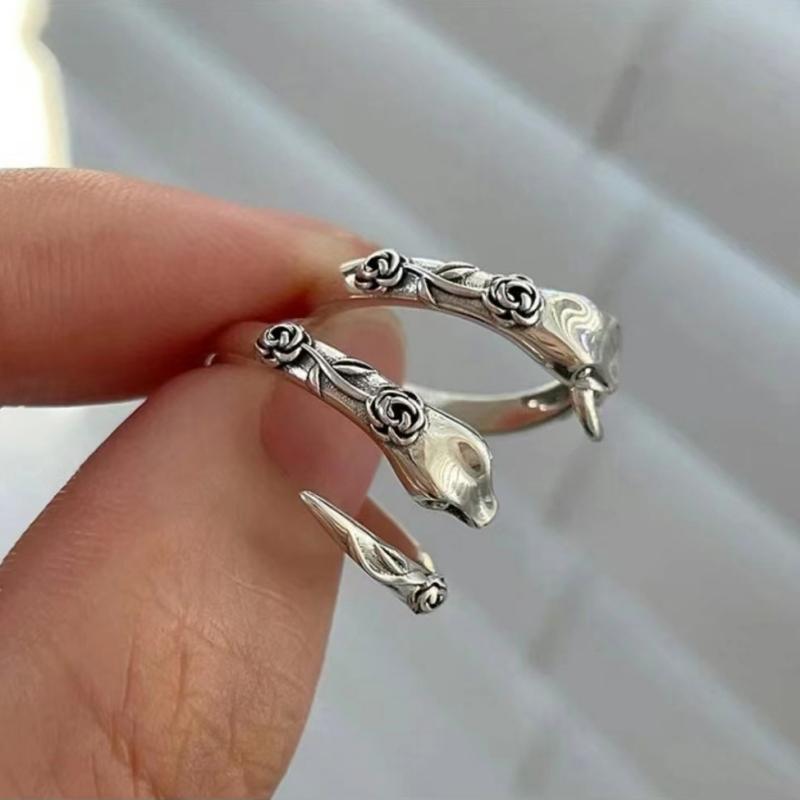Buyee Copper Snake Ring Finger Sweet Cute Animal Open Ring For Woman Fashion Unique Design Fine Jewelry Circle