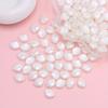 60Pcs Abs White Small Seashell Beads For Jewelry Making Diy Necklace Bracelet Key Chain Accessories