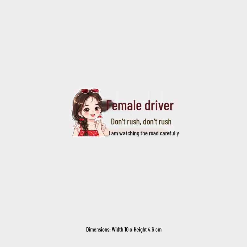 Female Driver Rear Window Sticker: Don t Rush, I m Watching the Road - Fun New Driver Car Decoration