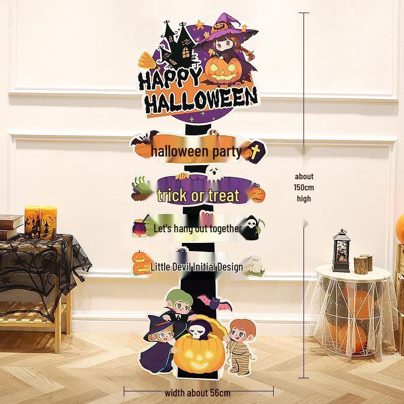 Halloween Pumpkin Lantern Board Standee for Outdoor/Kindergarten Decorations