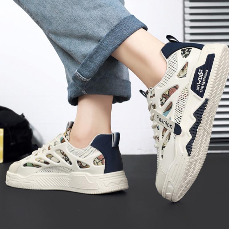 2024 New Men's Shoes Trendy Versatile Breathable Sports Running Shoes Male Casual Platform Shoe Outdoor Tennis Training Sneakers